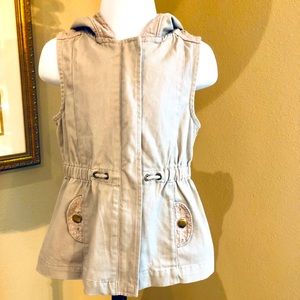 Khaki hooded vest by Aspen Kids